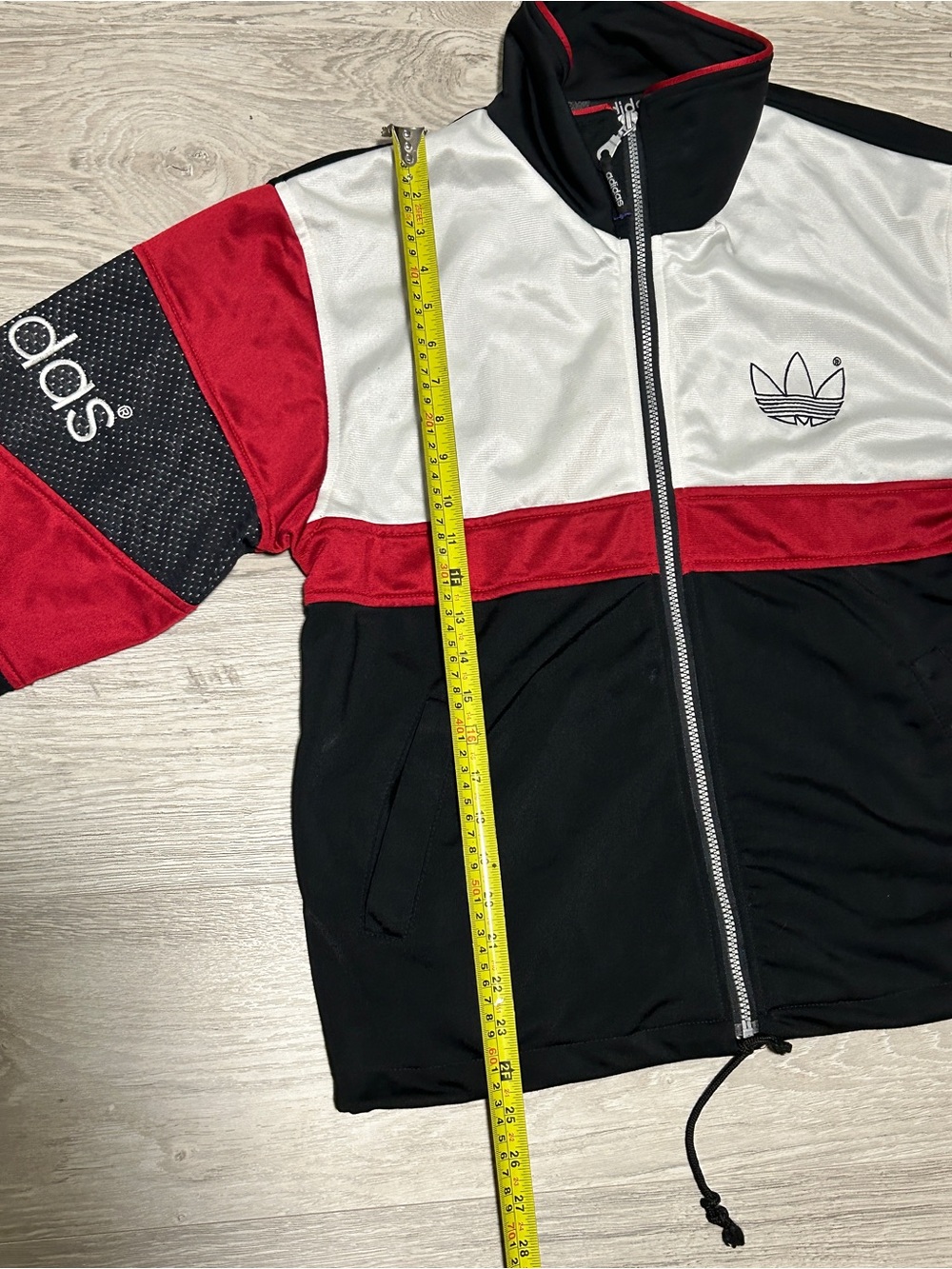 Vintage Y2K 2000s adidas Men’s Black, White & Red Colorblock Track Jacket - Picture 4 of 4